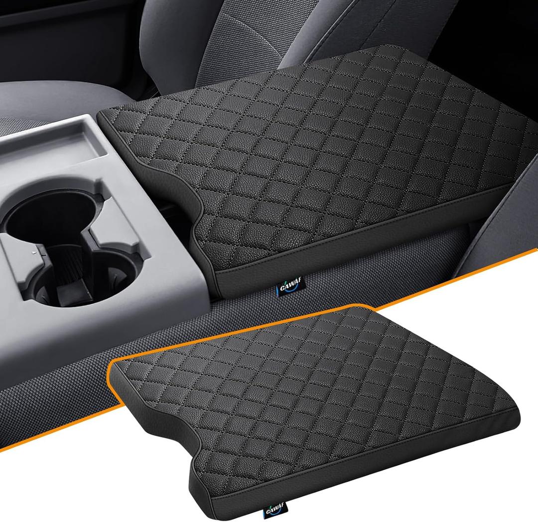 Center Console Cover Compatible with Ford F150 2015-2025,2017-2025 F250 F350 F450 with 40/20/40 Jump Seat Armrest Accessories, Leather Armrest Cover Protector (Jump Seat Console Only)