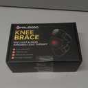 HALIDODO Red Light Therapy & Vibration Massage Knee Brace - Wireless Rechargeable Controller, 660nm & 850nm Red Light Therapy Heated Device for Knee/Joint/Elbow/Shoulder. (Black)