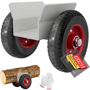 8" Panel Dolly Heavy Duty Door Cart Slab Dolly 660LBS Capacity Solid Rubber Wheels, Panel Mover, Wood Mover, All Terrain Moving CartRed