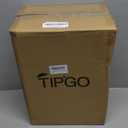 TIPGO Bathroom Trash Can with Lid, 4 Gallon / 15 Liter Small Garbage Can, Press Top Bin, Plastic Wastebasket with Pop-Up Lid for Bedroom, Living Room, Office (White)