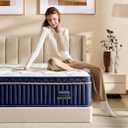 Queen Mattress, 14 Inch Queen Size Hybrid Mattress in a Box, Medium Firm Memory Foam mattress, with Individual Pocket Springs, Upgrade Zoned Support, Motion Isolation&Pressure Relief, CertiPUR-US