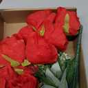Cemetery Flowers for Grave 18 Silk Artificial Flowers for Cemetery Red Memorial Roses Flowers for Headstones Gravesite Grave Vase Funeral Decorations
