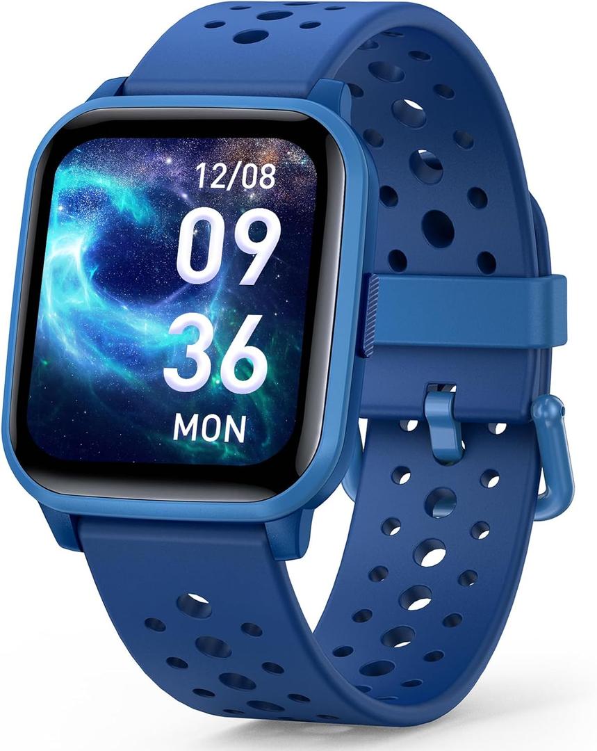Kids Smart Watch, Smart Watch for Kids 4-16 Years Old with Sleep Mode, 19 Sports Mode, Pedometer, Birthday Gift for Boys Girls, Blue