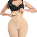FeelinGirl Shapewear for Women Tummy Control Stage 2 Post Surgery Compression Garment Full Body Shaper Butt Lifter (XX-Large, Beige)
