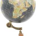 Deco 79 Marble Globe with Marble Base, 7" x 7" x 11", Black