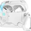 SaharaCase - AirPods Pro 3 Case - MagSafe, Heavy-Duty, Secure Lock | Raider Series - White
