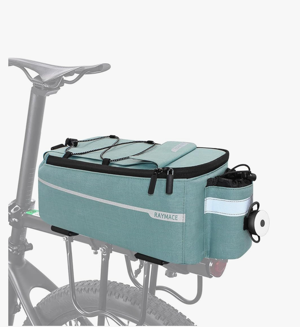 RAYMACE Bike Rear Rack Bag with Tail Light, Bike Truck Cooler Bag for Warm or Cold Items