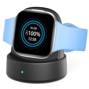 Vipcase Charger Dock for Fitbit Sense/Sense 2/Versa 3/Versa 4, Magnetic Watch Charger Stand with USB-C Cable, Accessories for Fitbit Smartwatches, Black