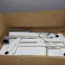 Mobile Standing Desk with Drawer, 35" Small Standing Desk with Cup Holder, Rolling Laptop Desk on Wheels, Height Adjustable Desk with Storage for Home Office, White