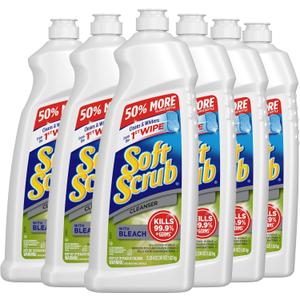 Soft Scrub Antibacterial Cleaner with Bleach Surface Cleanser, 36 Ounce (Pack of 6)