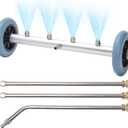 16 Inch Undercarriage Pressure Washer Attachment, Pressure Washer Undercarriage Cleaner, Under Car Washer Attachment with 3 Extension Wand, 4000 PSI