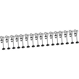 16pcs Metal Note Clamps Holder Creative Photo Clips for Weddings Messages Memo Stands for Table Numbers Photos and Notes Metal Design Lovely Street Lamp Shape