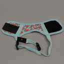 HEELE Dog Muzzle,Soft Nylon Muzzle Anti Biting Barking Chewing,Air Mesh Breathable Drinkable Adjustable Loop Pets Muzzle for Small Medium Large Dogs 4 Colors 4 Sizes (P-Cyan Flower, M)