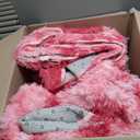 Hutha 6x9 Large Area Rugs for Living Room, Super Soft Fluffy Modern Bedroom Rug, Tie-Dyed Blush Pink Indoor Shag Fuzzy Carpets for Girls Kids Nursery Room Home Decor