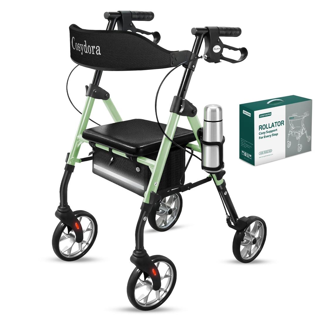 Cosydora Rollator Walkers for Seniors with Seat, 15 Lbs Ultra Lightweight
