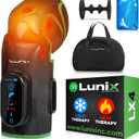 Lunix LX4 FSA Cordless Knee Massager with Heat, Compression & Vibration, Rechargeable Wrap for Knee, Calf & Thigh, Hot/Cold Therapy Option, Touchscreen Control for Everyday Comfort, Forest Green