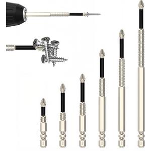 MagFixer High-Magnetic Screwdriver Drill Bit Set, 2025 New k5 Impact Resistant Non Slip Bit, Anti Slip Screwdriver Bits for Dry Wall, Sheetrock (6pc)