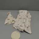 Baby Swaddle Receiving Blankets with Matching Beanie Set Newborn Nursery Swaddle Wrap for Baby Girls and Boys (Green Dinosaurs)