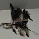 GORTIN Boho Feather Headband Indian Headdress Native American Costume Hair Accessories for Women