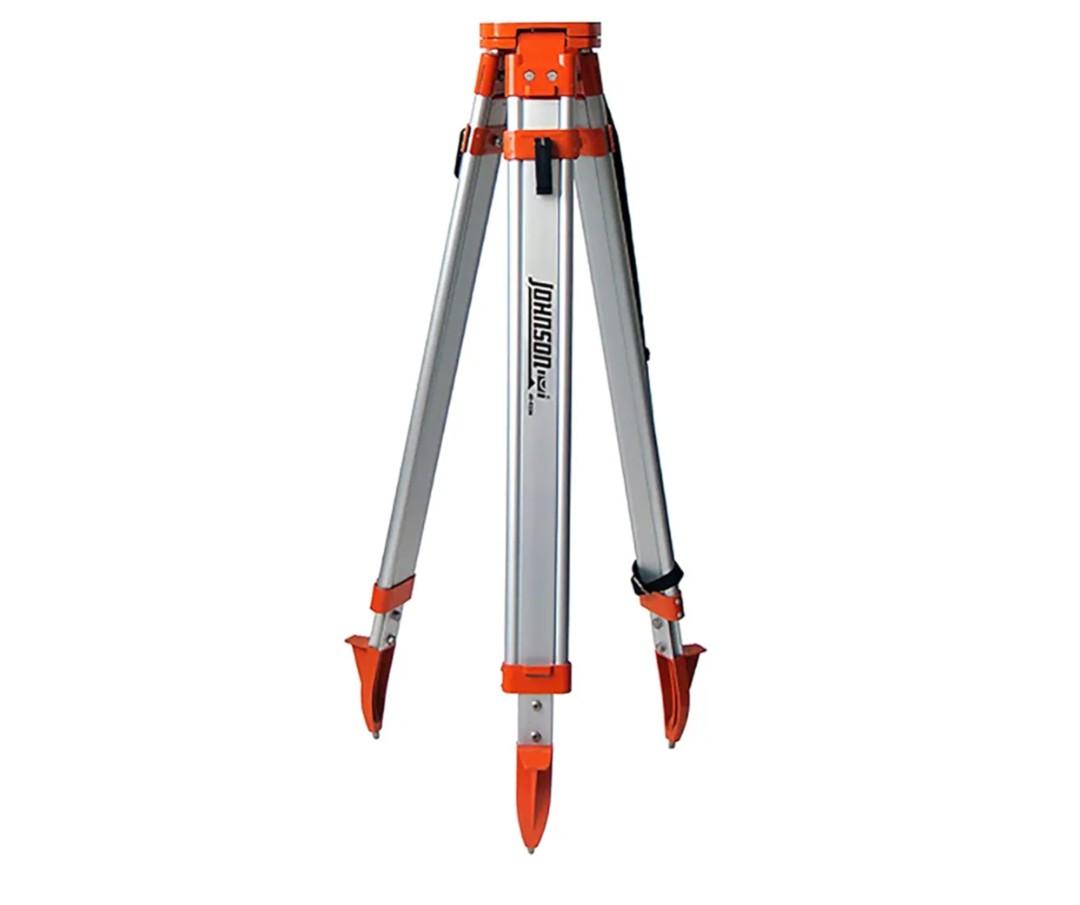 Johnson Level & Tool 40-6335 Contractor Aluminum Tripod with 5/8" - 11 Thread, 4'-5' Working Height, Silver/Orange, 1 Tripod