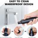 Nose Hair Trimmers for MenRechargeable Hair Trimmer 3 in 1 Painless Multifunctional Ear and Nose Hair Trimmer with IPX7 Waterproof Dual Edge Blades (Ink Black)