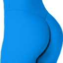 Sunzel No Front Seam High Waist Biker Shorts for Women, Squat Proof Yoga Workout Gym Bike Shorts (Small, Classic Blue)