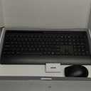 Trueque KM31 Wireless Keyboard and Mouse Combo - Full-Size Quiet Typing with Palm Rest, Phone Holder, Multimedia Keys, Power Switch, Batteries Included, Compatible with Windows, Chrome OS, PC, Laptop (Black)