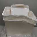 2Pack Airtight Flour Storage Container 25 lb Rice Storage Container with Wheels Seal Locking Lid, Dog Food Containers with Measuring Cup& Scoop for Flour, Rice, Grain, (Pink)