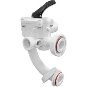 261173 1-1/2" Multiple Port Valve Compatible with Quad D.E. and Sand Filters,1.5 inch Threaded Ports 6 Positions Side Mound Backwash Valve