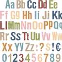 Tenare 268 Pcs Bulletin Board Letters Alphabet Letters Numbers and Punctuation Cutouts Fun Bulletin Board Set for Classroom Chalkboard Display Back to School Favors(5 Inches,Pastel Color)