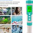 Aquarium Salt Tester -Pool Salt Tester, Versatile 5 in1 Salinity, PH, TDS, EC, and Temperature Meter, Digital Salinity Tester for Saltwater Aquarium, Accurate Salinity Meter, Green