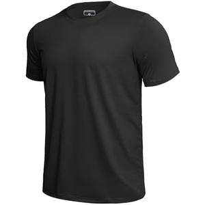 GEMYSE Men's Running Short Sleeve Shirt Sun Protection Quick Dry Moisture Wicking T-Shirts UPF 50+ for Workout S