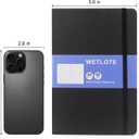 Hardcover Lined Journal Notebook 2 Pack, A5 Notebook College Ruled Writing Journals 208 Pages, Large Lined Notebooks for Women Men School College Office Journaling, Hardcover A5 Journal Set (Black)