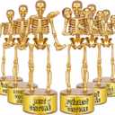 Halloween Trophy Skeleton Trophies for Kids Adults, 6 Pack Halloween Skeleton Funny Trophy Plastic Tropies for Contest Awards, Halloween Party Prizes for Adults Party Supplies