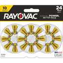 Rayovac Hearing Aid Carbon Zinc 10 Batteries - 24 Pack