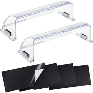 Saillong 2 Pack Wide Adjustable Vent Deflectors, with 4 Magnetic Vent Covers, Magnetic Vent Diverter Air Ventilation Accessories Set for Home Sidewall Ceiling Registers and Vents (10-14 Inch)