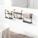 Wall Mounted Bookshelves Set of 3, Floating Shelves for Wall, 6-Tier Wooden Hanging Bookshelf, Easy Installation Book Organizer for Home Office, Living Room, and Bedroom