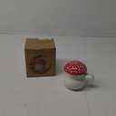 Mushroom Mug with Lid Stoneware Coffee Cup with Decorative Gift Box (Red), Cottagecore Aesthetic Decor
