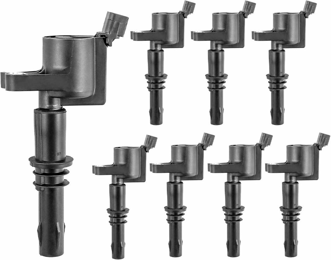 Set of 8 Straight Boot Ignition Coil Pack Replacement for Ford Lincoln Expedition Explorer F-150 Super Duty Mustang Mountaineer 4.6l 5.4l 6.8l Replaces# DG511 C1541 FD508