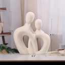 White Ceramic Vase,Rustic Vase Decor, Decorative Modern Flower Vase for Home Decor Farmhouse, Table, Shelf, Office,Centerpieces, Entryway, Pampas Grass