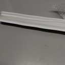 Pushglossy 2 Pcs Door Bottom Seal with Vinyl Fins Threshold Strip, White