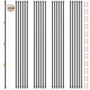 25Pcs 46in Electric Fence Posts Kit w/ 75 Insulators,Garden Fence StakesElectric fence stakes Ideal for chicken,cow, heep,goats,deer,horses,and small animals—gardens,yards,grazing,seasonal use