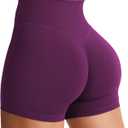 YEOREO Women's Biker Shorts 3.6" Workout Gym Shorts Craze High Waist Tummy Control Hidden Scrunch Running Yoga, Size: M