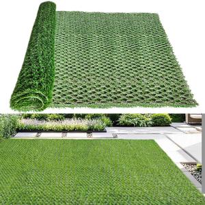 Hybrid Turf 6 ft. by 6.5 ft Artificial Turf Grass Patch Blends in with Natural Grass Outdoor Artificial Grass Turf Outdoor Rug Patio Lawn Decoration