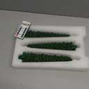 Homemory 3 Pcs Christmas Tree Candles with Remote, Waxy Flameless Taper Candles Flickering, Green LED Candlesticks Battery Operated for New Year Celebration Holiday Decorations 9.7 Inches