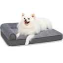 KSIIA Orthopedic Dog Bed  Waterproof Dog Couch Bed with Egg Crate Foam & Nonskid Bottom, 30 x 20 Inch, Gray