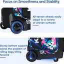 KAVIGOR Rolling Baseball Bag with Wheels, 60L Capacity Softball Bag Holds 4 Bats for Boys and Girls, Youth Equipment Bag with Shoe Compartment, Large