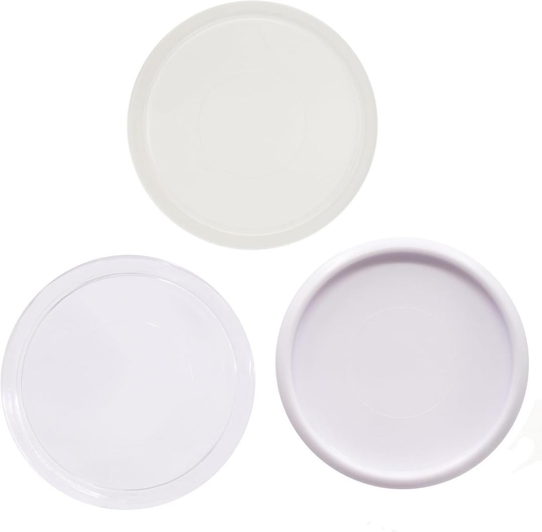 100pcs Discbound Notebook Discs DIY Planner Accessories fits for Tul,Levenger,Arc,Happy Planner,Talia(Super Clear White Clear Mixed,1.26 inch/32mm)