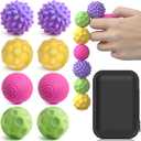 Silicone Magnetic Balls Fidget Toys for Adults & Teens, 8PCS Stress Relief Sensory Toys for Autism ADHD Anxiety, Fun Textures Gadgets,Office Desk Toy,Stocking Stuffers for Women Men Teen Gift (Color 1)