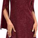 COOAN Wedding Guest Cocktail & Formal Dresses for Women - Lace Sequin Prom Evening Dress, S